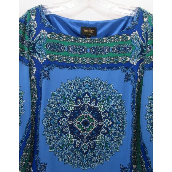 Laundry by Shelli Segal Dress Large Tunic Shift Baroque Floral Lined - Picture 2 of 12